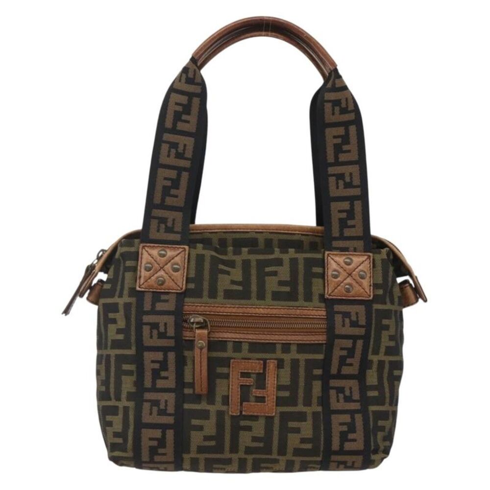 Fendi Vintage Ff Zip Zucca Canvas Brown Canvas Tote Bag Bag